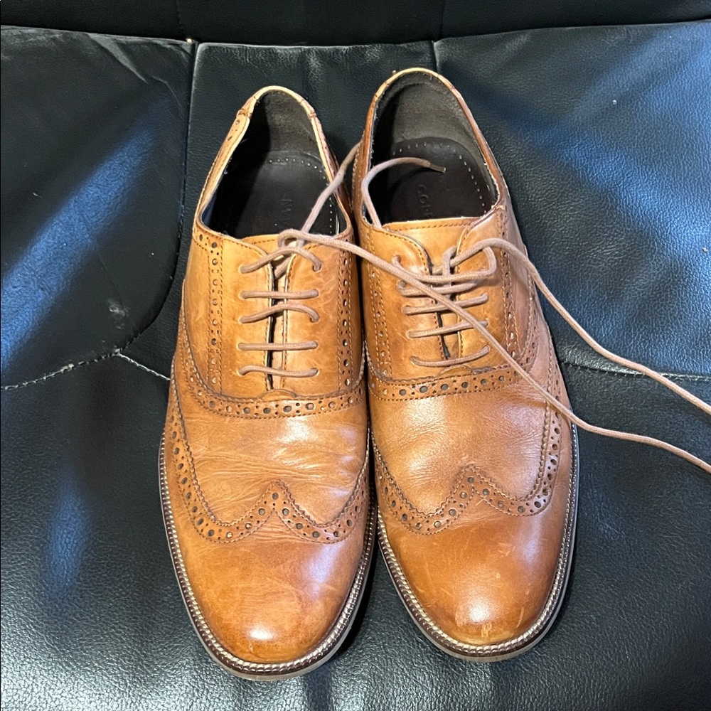 Cole Haan Brown Leather Oxfords size 10.5